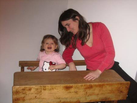 Studieuse avec maman...